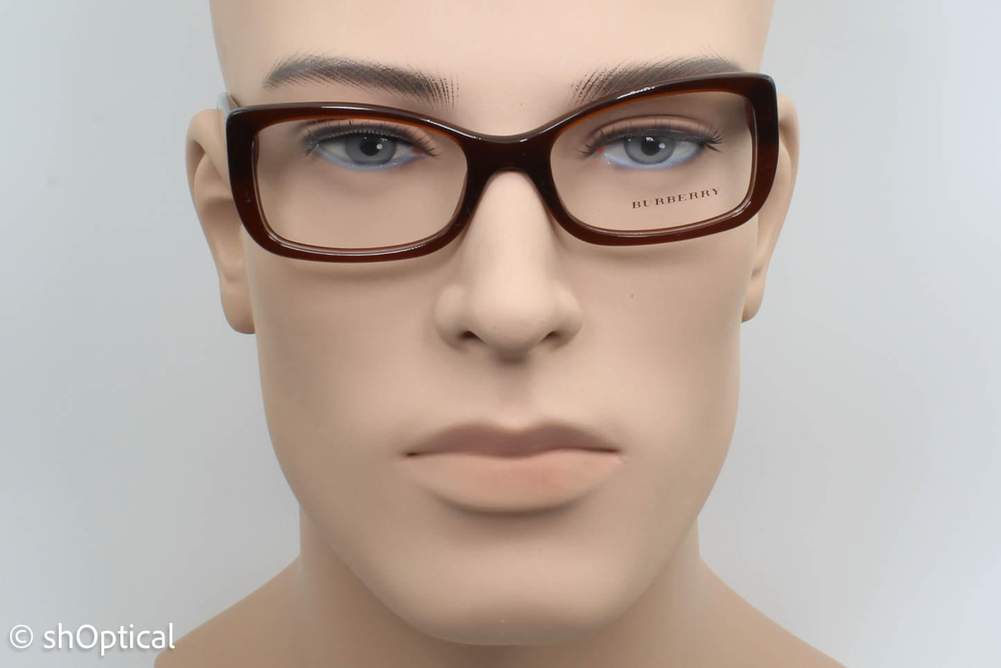 Burberry B2130 Female Rectangular Glasses Frame Brown Check 51mm