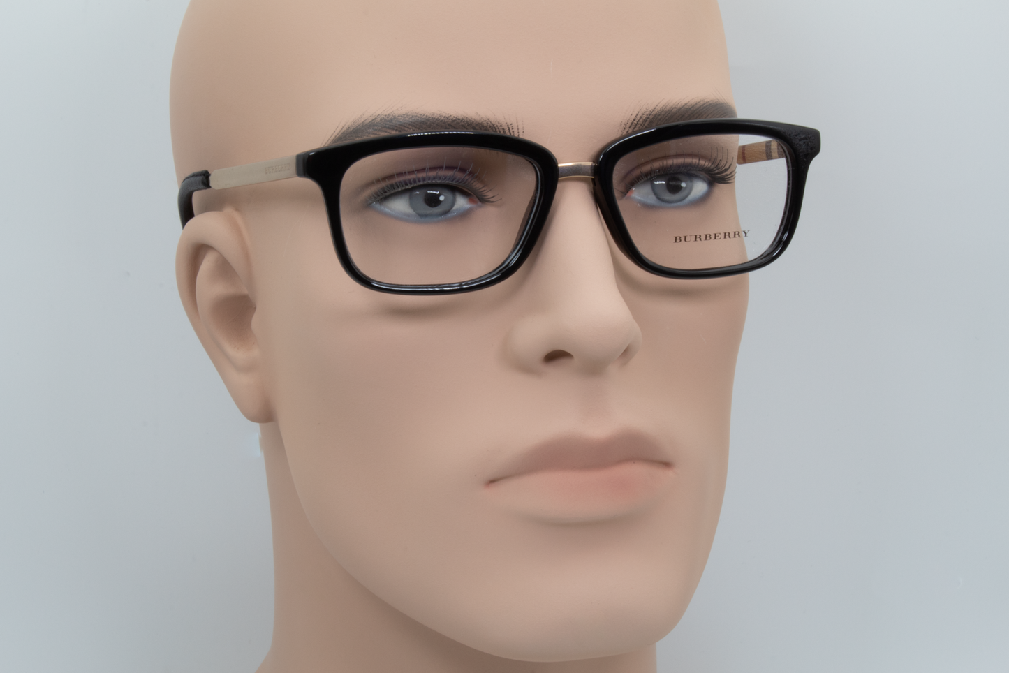 Burberry B2160-Q Unisex Rectangular Glasses Frame Black, Gold 52mm