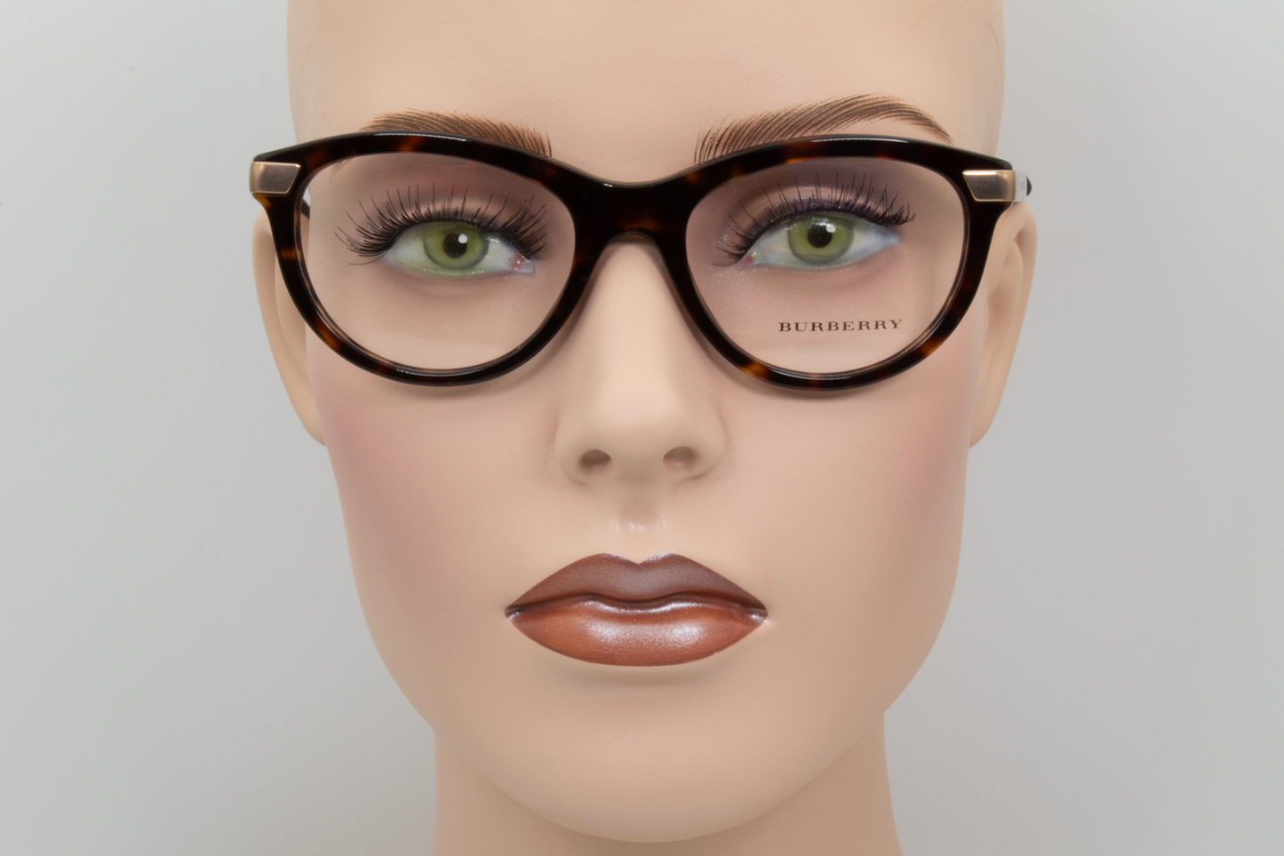 Burberry B2161-Q Female Cat Eye Glasses Frame Brown Havana Gold 51mm