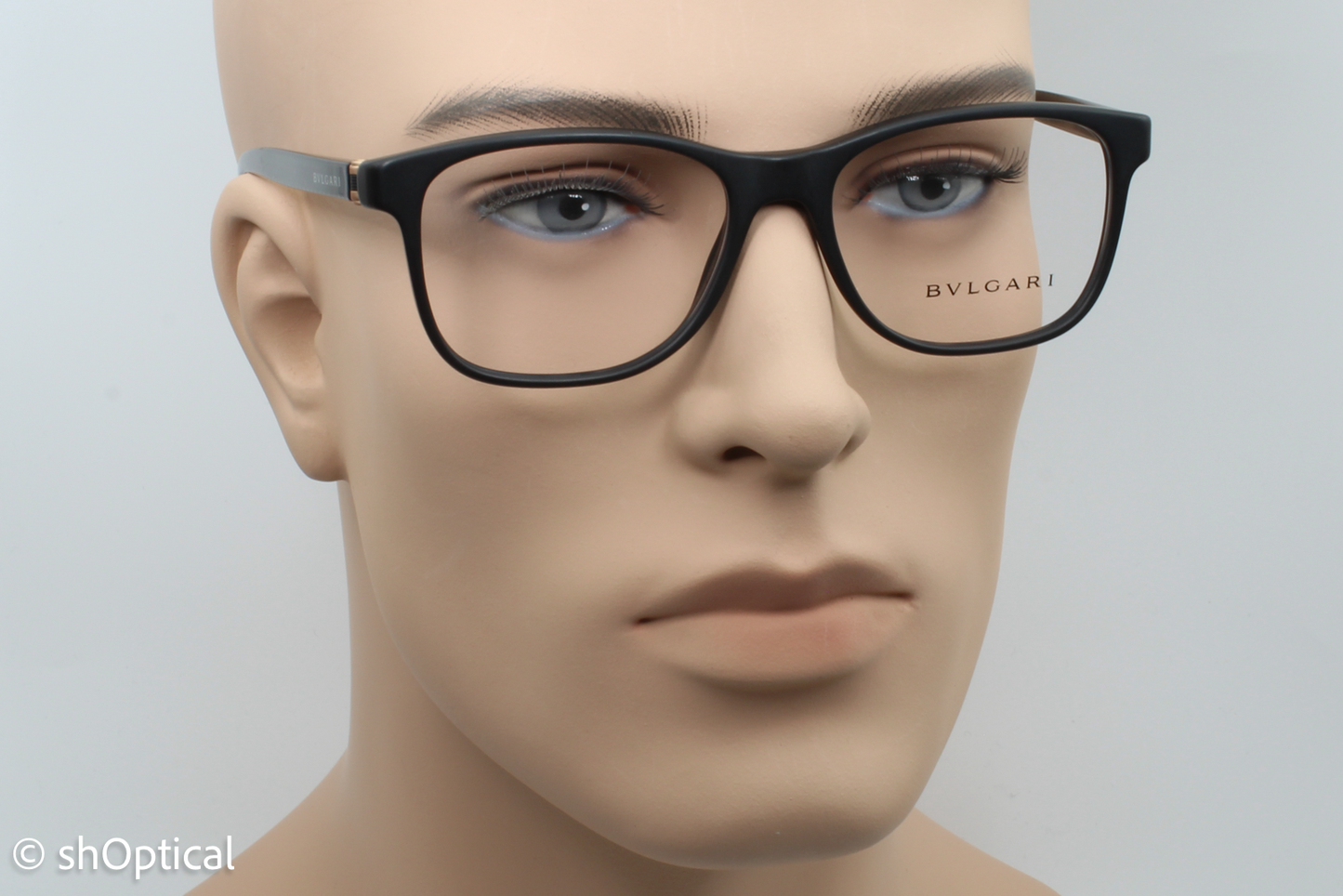 Bvlgari 3036 Male Square Glasses Frame Matte Black 55mm