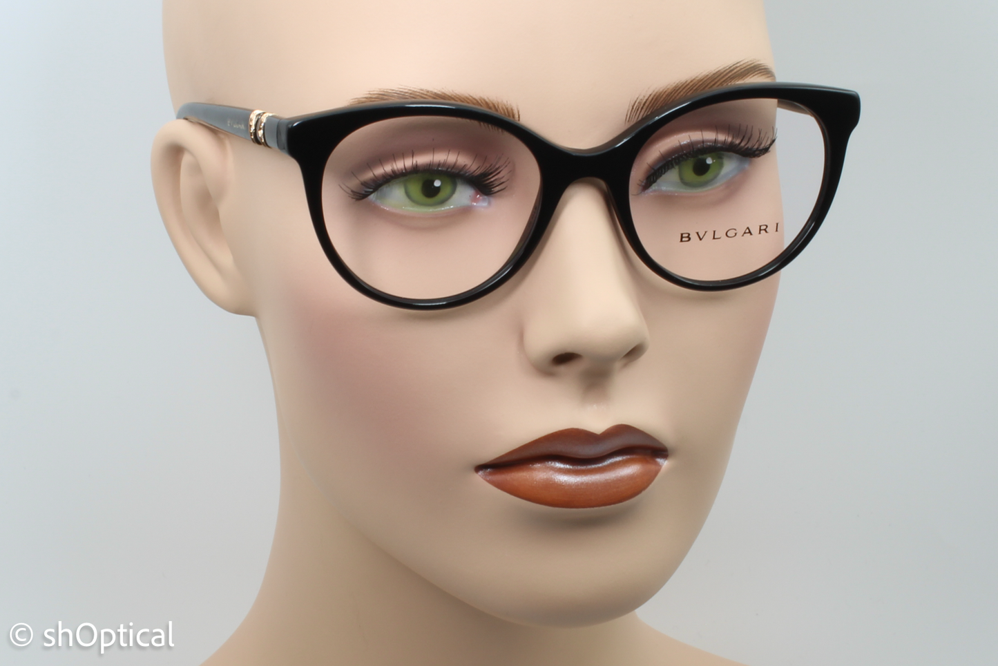 Bvlgari 4134-B Female Round Glasses Frame Black 51mm