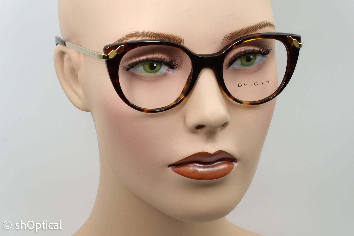 Bvlgari 4150 Female Cat Eye Glasses Frame Dark Havana 49mm