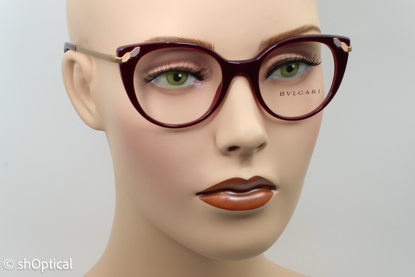 Bvlgari 4150 Female Cat Eye Glasses Frame Top Marc on Violet 49mm