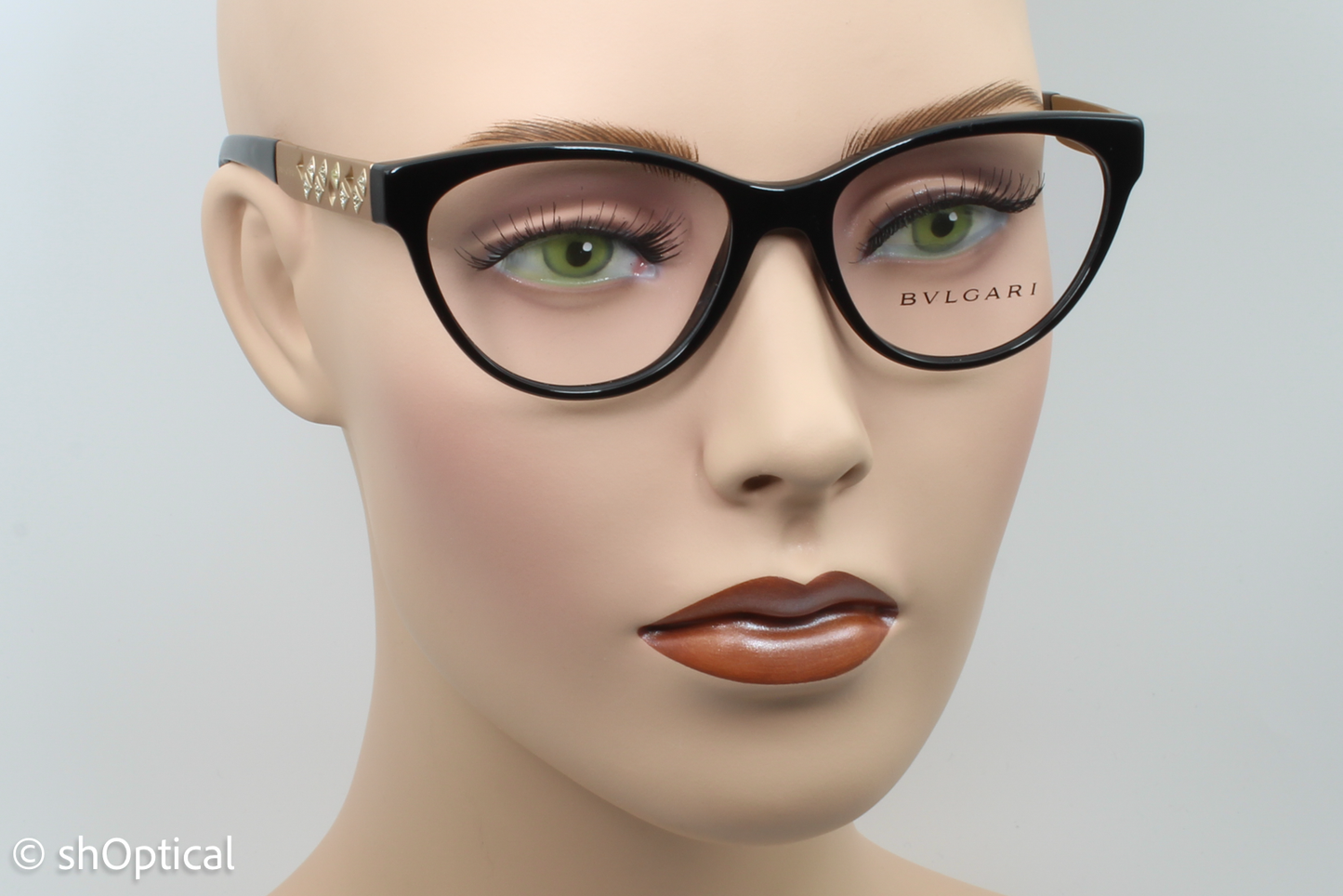 Bvlgari 4154-B Female Cat Eye Glasses Frame Black 52mm