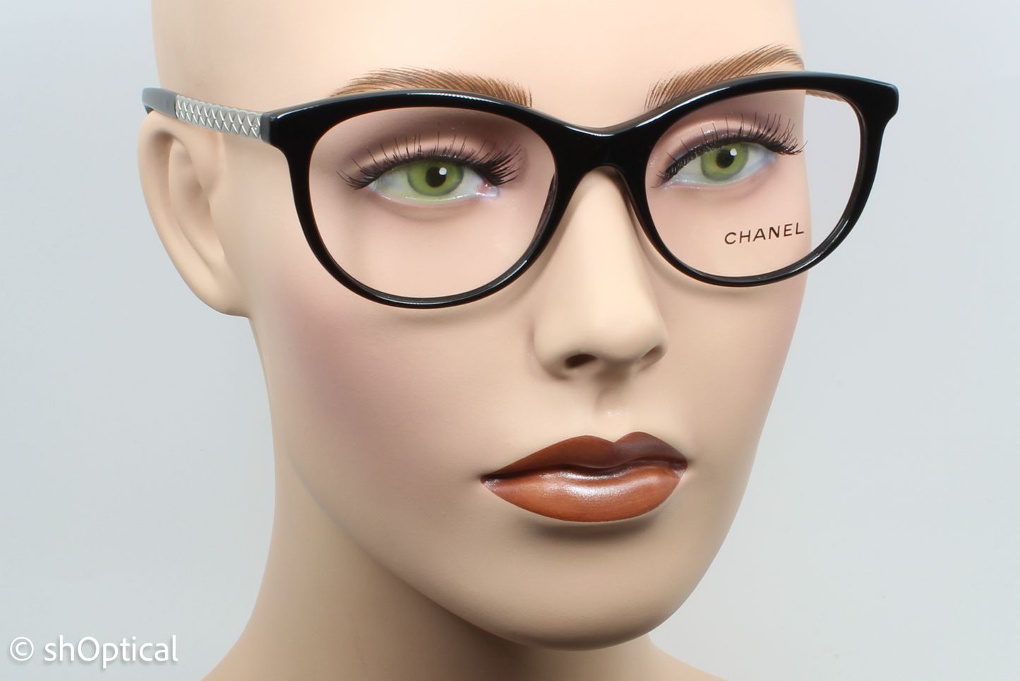 Chanel 3357 Female Cat Eye Glasses Frame Black 53mm