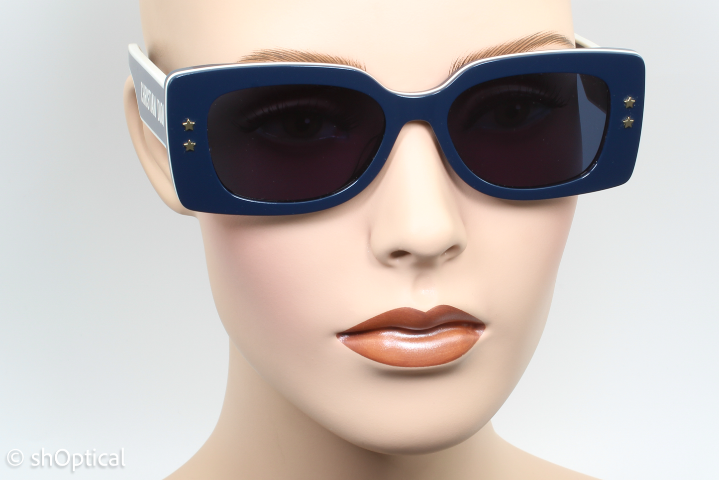 Christian Dior DiorPacific S1U 30B0 Womens Full Rim Sunglasses Navy Blue and White 53mm