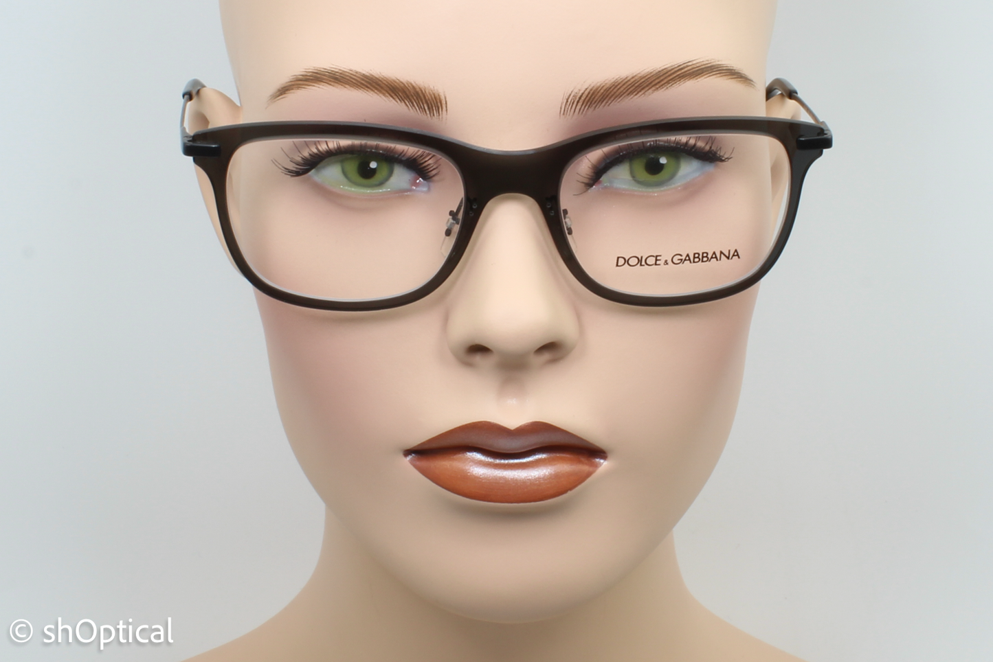 Dolce & Gabbana DG1293 Male Rectangular Glasses Frame Smoke 53mm