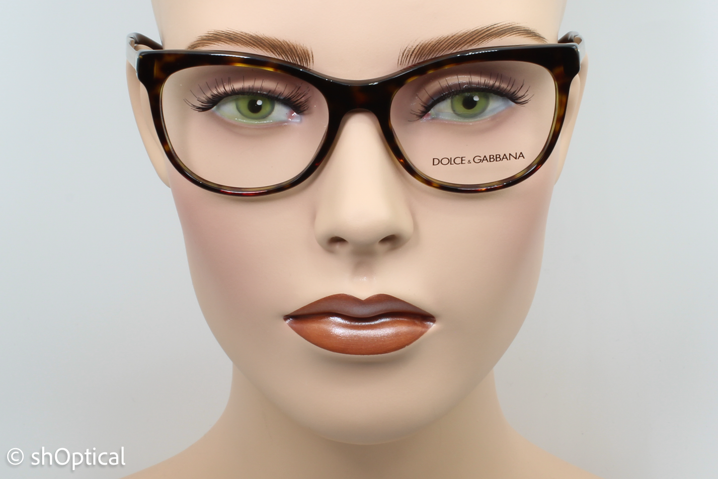 Dolce & Gabbana DG3234 Female Square Glasses Frame Dark Tortoise 52mm