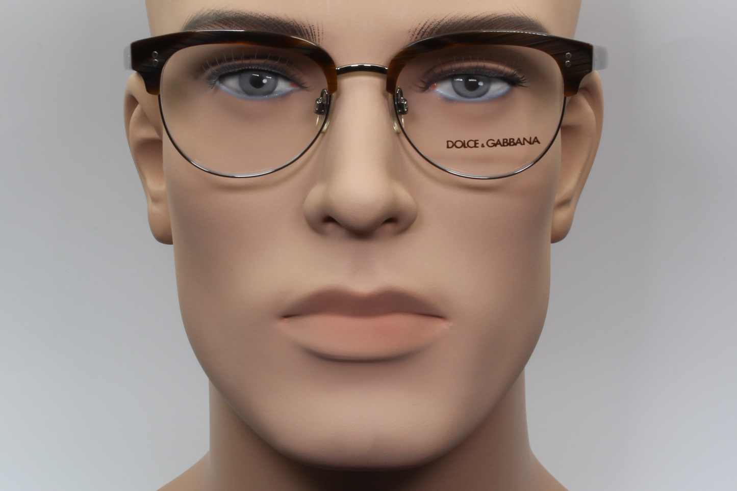 Dolce & Gabbana DG3270 Male Round Glasses Frame Striped Bordeaux 52mm