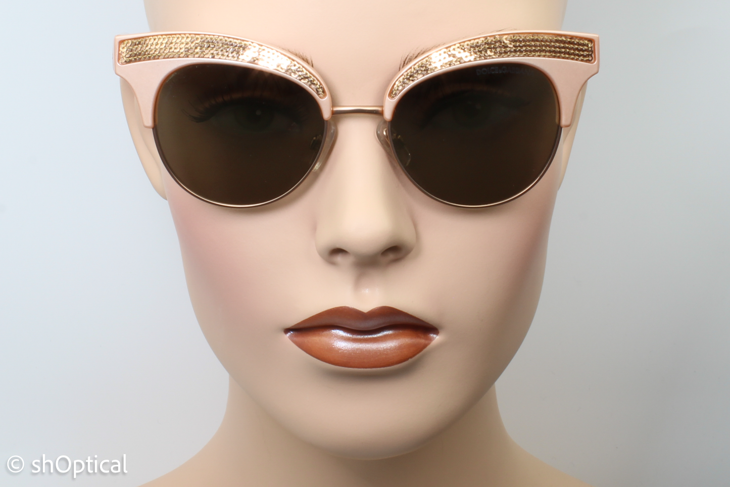 Dolce & Gabbana DG6109 3099/5A Womens Full Rim Sunglasses Pearl Pink Gold 50mm