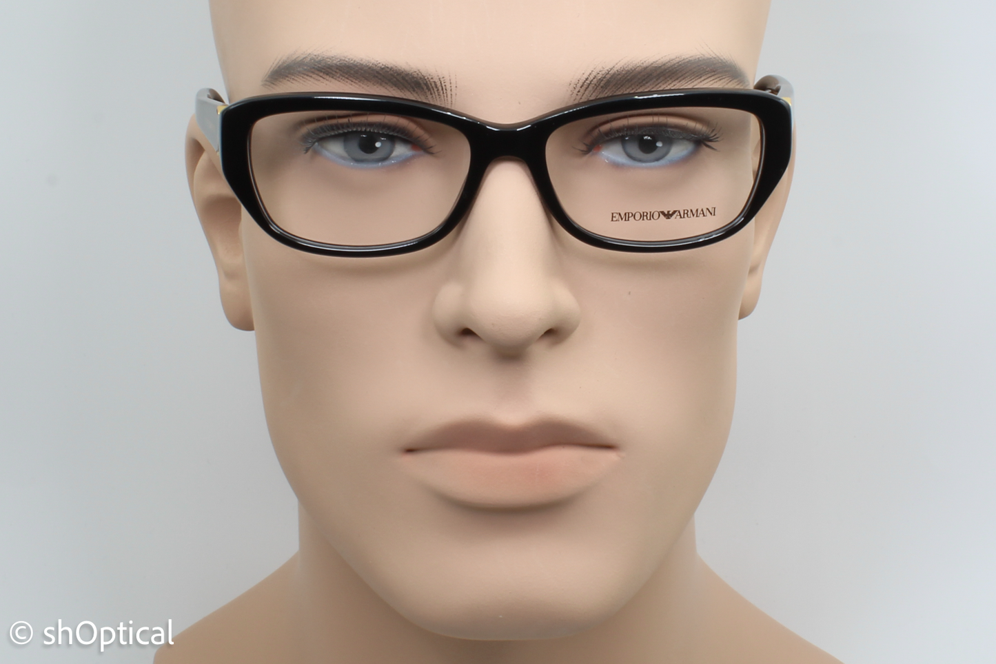 Emporio Armani EA3041 Female Rectangular Glasses Frame Black 53mm