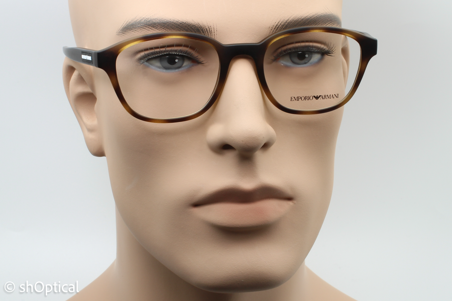 Emporio Armani EA3158 Male Square Glasses Frame Matte Havana 52mm