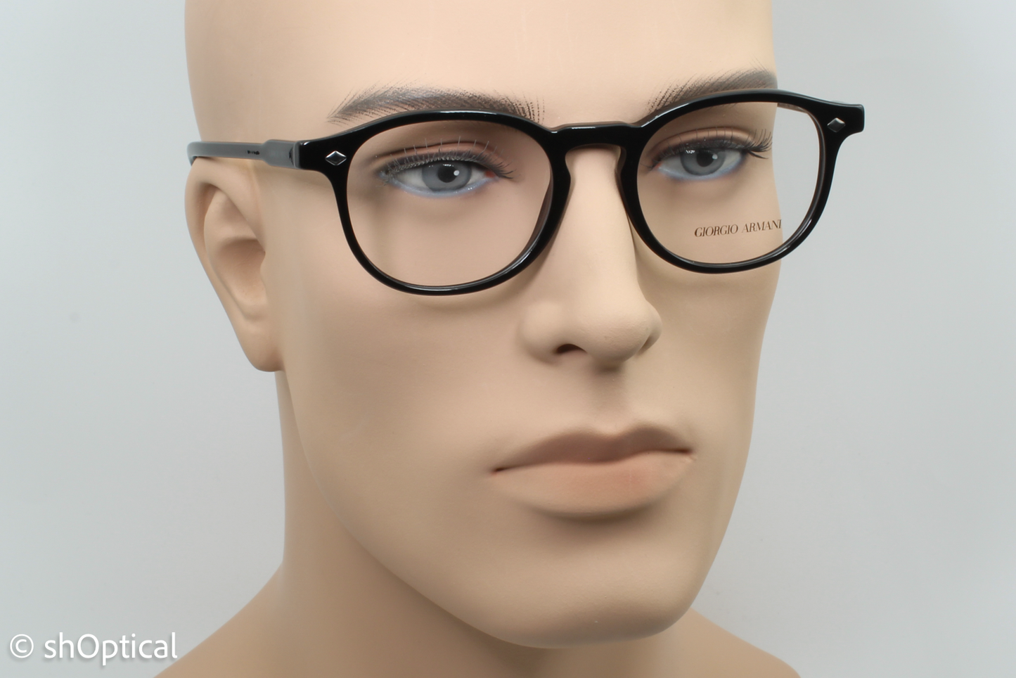 Giorgio Armani AR7136 Male Round Glasses Frame Black 51mm