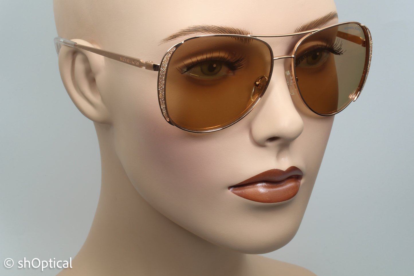 Michael Kors MK1082 Chelsea Glam 1108R1 Womens Full Rim Sunglasses Gold 58mm