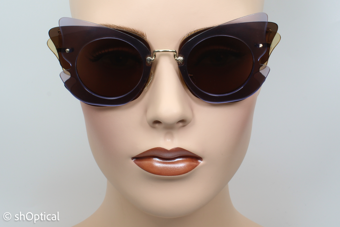 Miu Miu SMU02S VA6-8C1 Womens Full Rim Sunglasses Brown 63mm