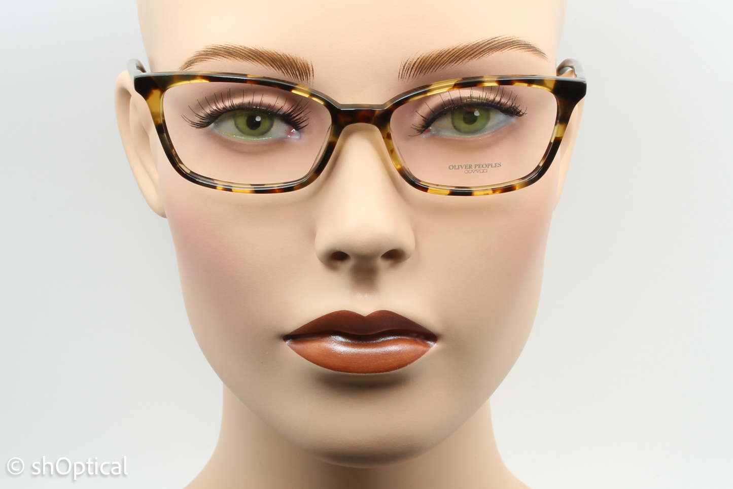 Oliver Peoples OV5334U SCARLA Female Cat Eye Glasses Frame Hickory Tortoise 52mm