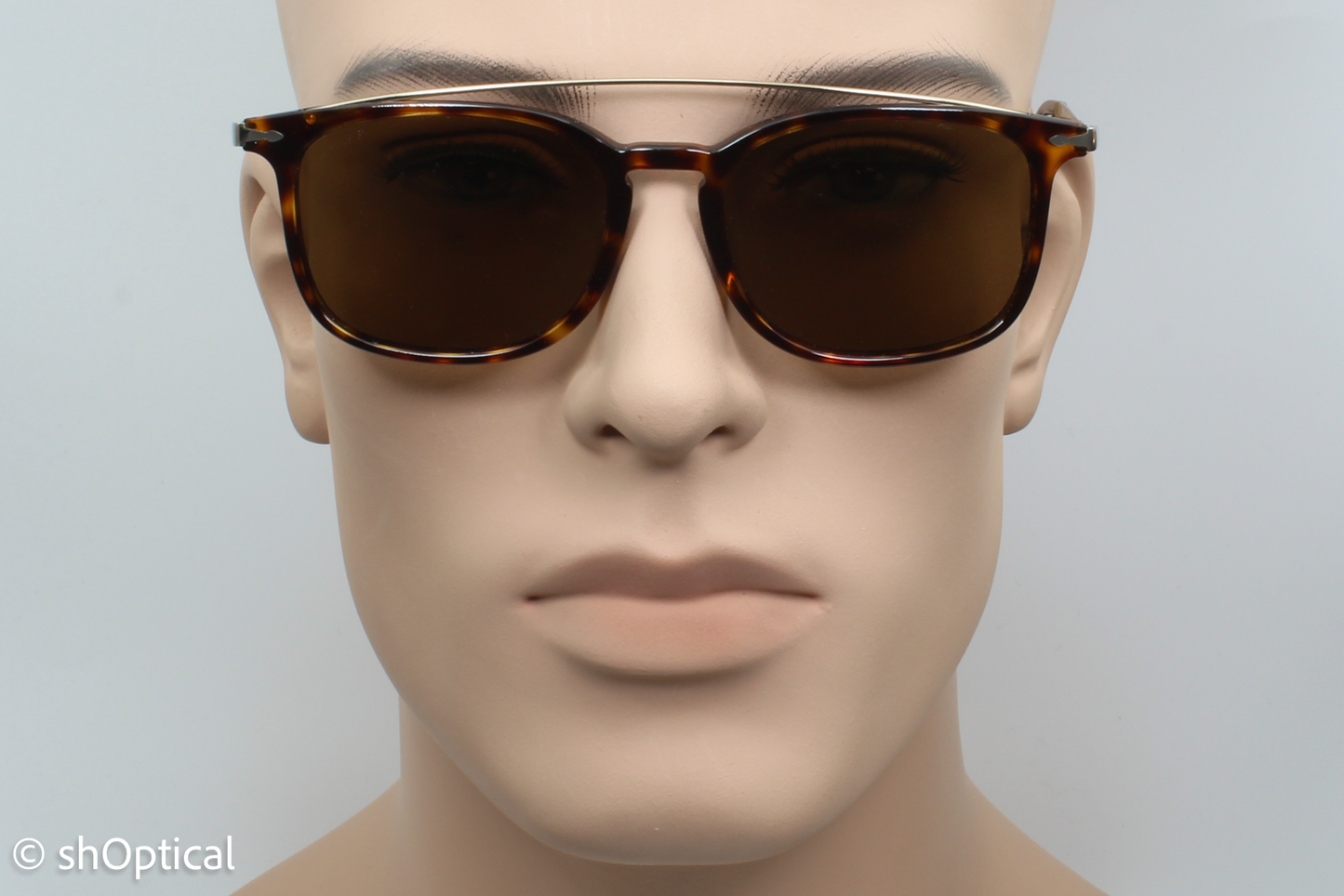 Persol 3173-S 24/57 Mens Full Rim Sunglasses Tortoiseshell & Light Gold 54mm