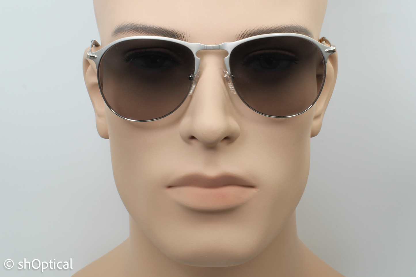 Persol 7649-S 1068/M3 Mens Full Rim Sunglasses Silver 56mm