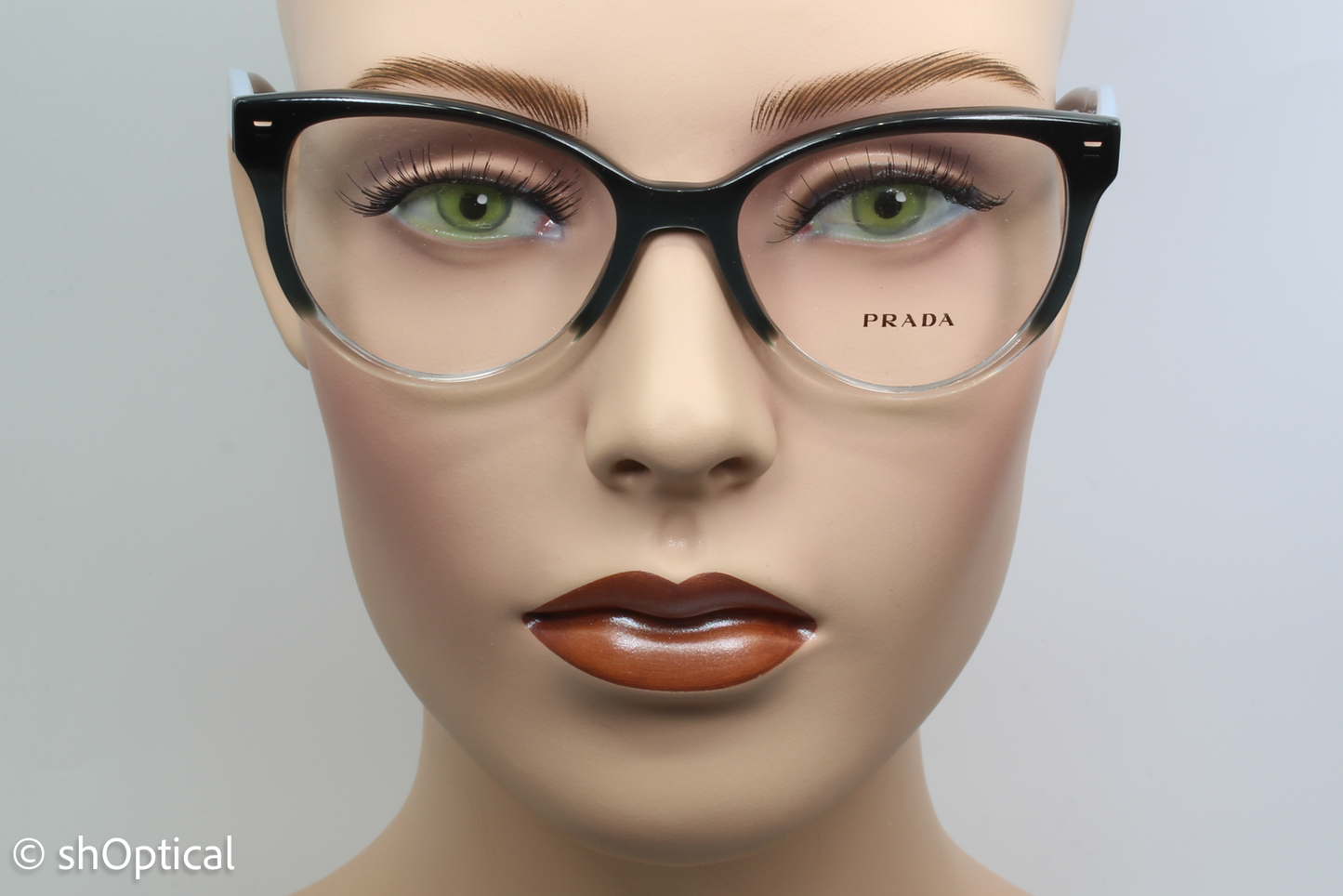 Prada VPR01U Female Cat Eye Glasses Frame Blue Gradient 52mm