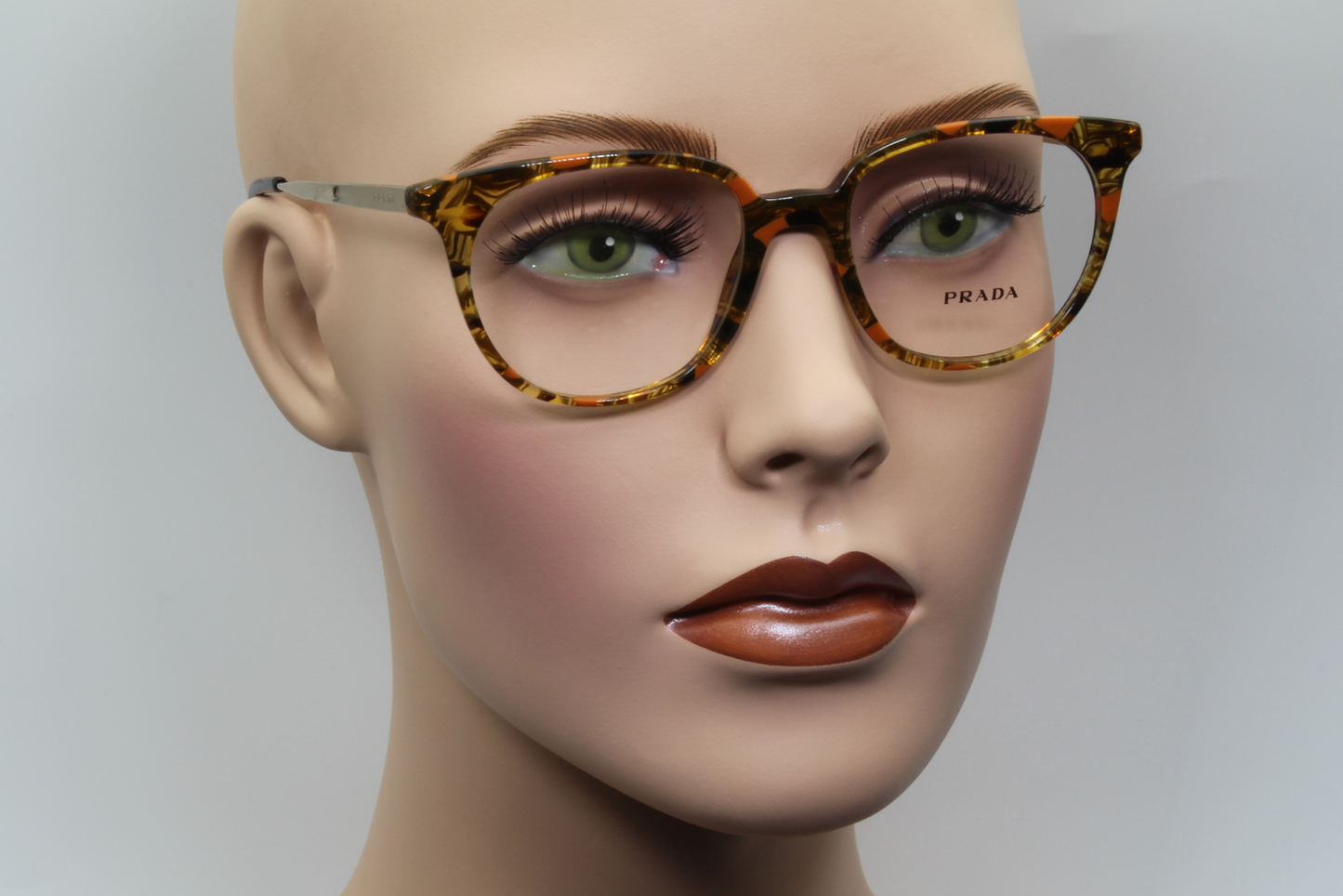 Prada VPS07L Unisex Square Glasses Frame Tortoise, Silver 53mm