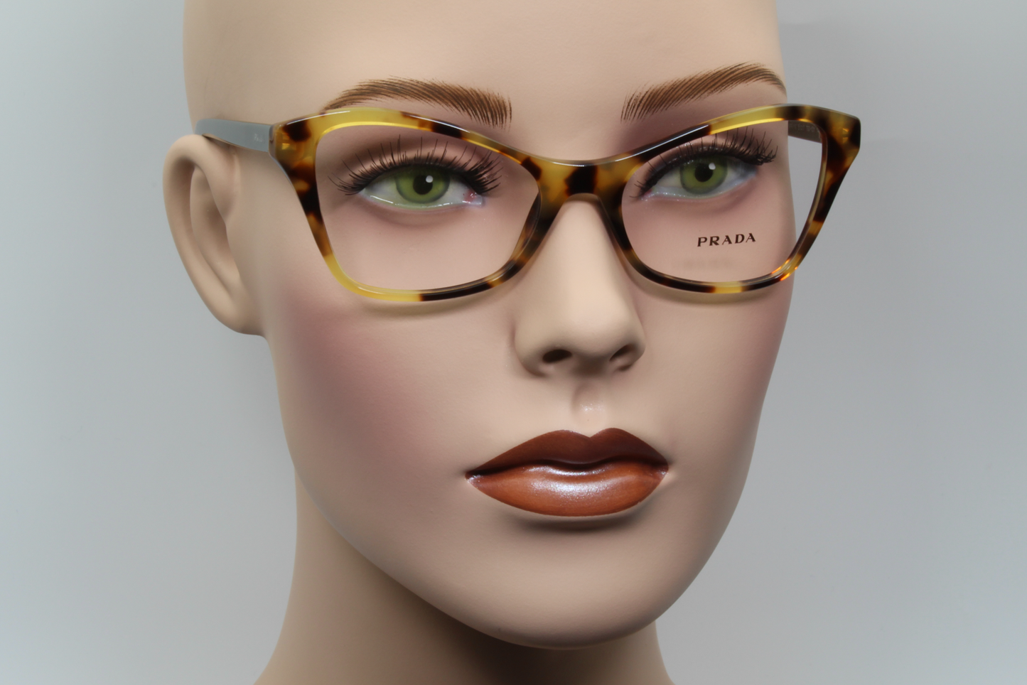 Prada VPR11X Female Butterfly Glasses Frame Gloss Tortoise Brown 51mm