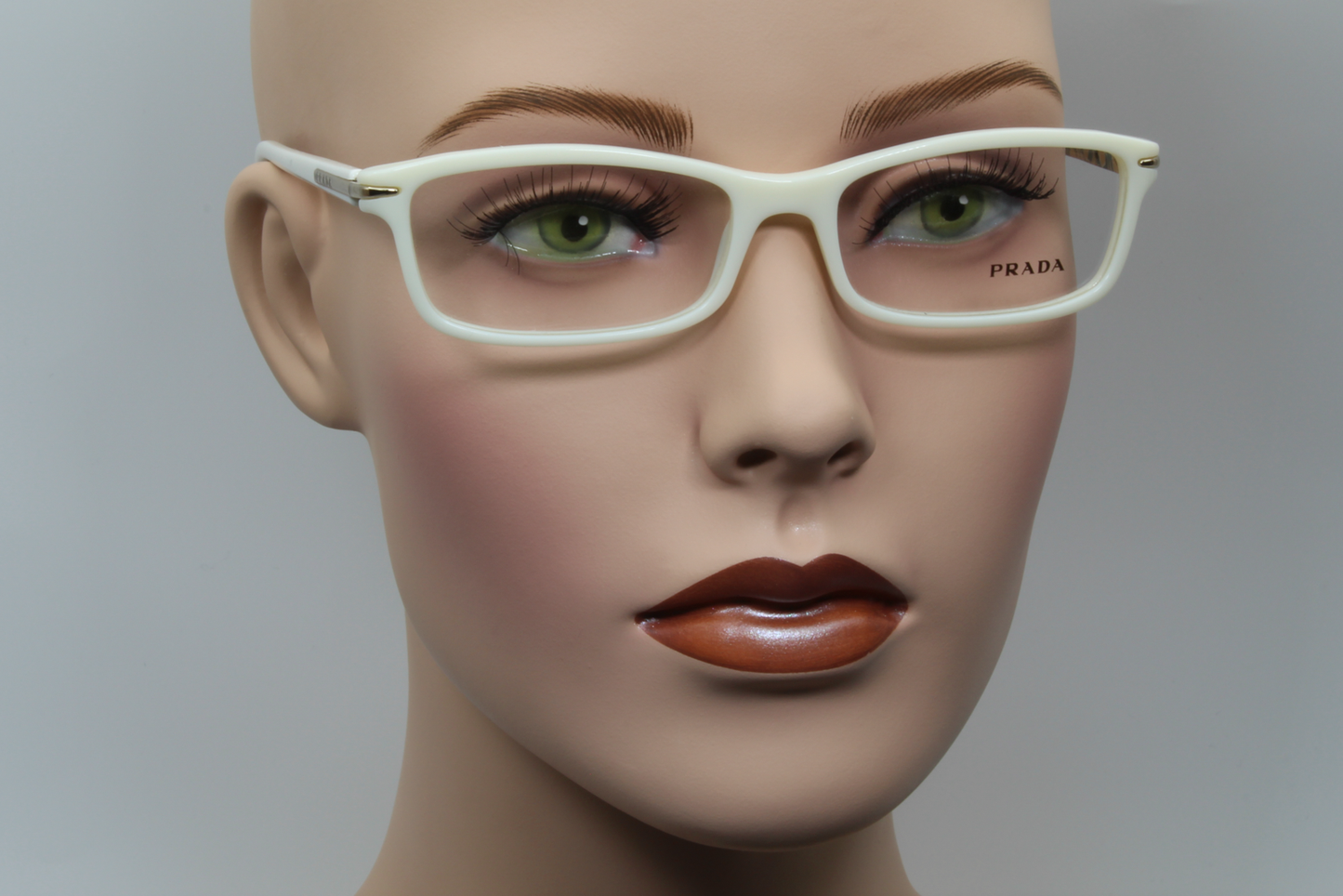 Prada VPR14N Unisex Rectangular Glasses Frame Ivory 54mm