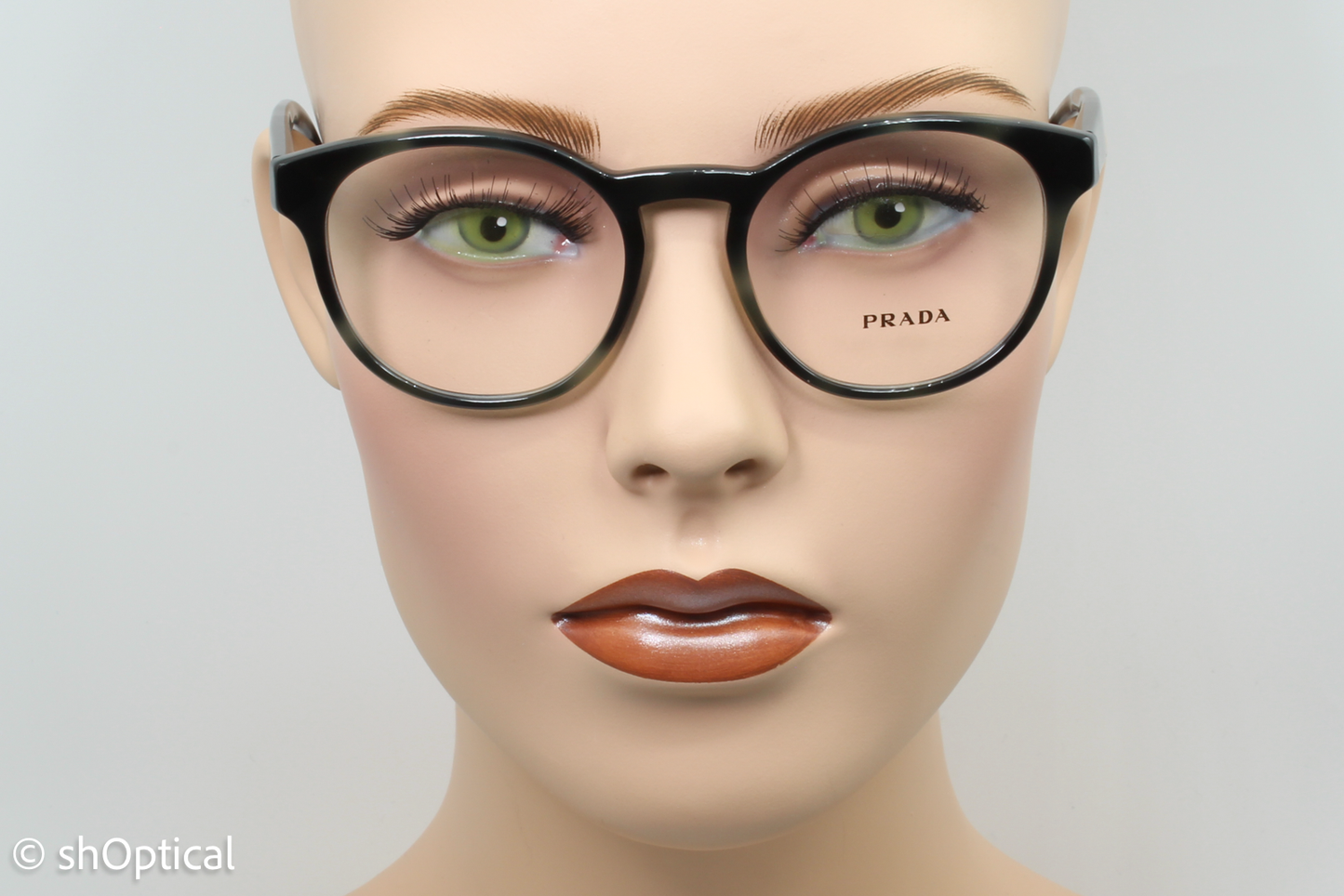 Prada VPR16T Unisex Round Glasses Frame Tortoise Grey 50mm