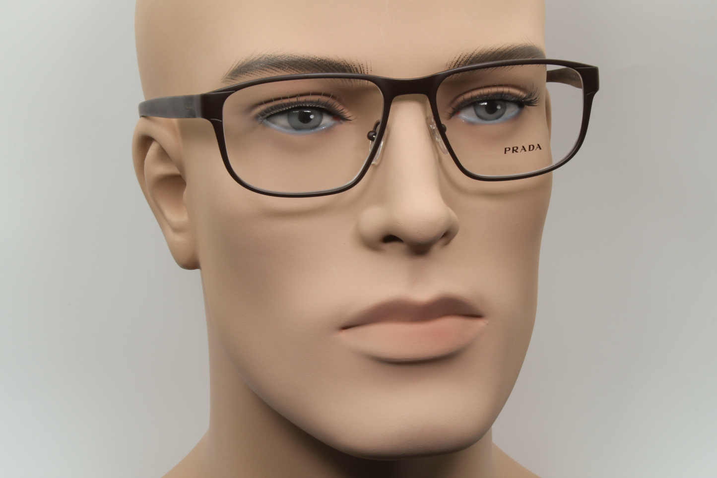 Prada VPR56S Male Square Glasses Frame Brown, Dark Havana 55mm