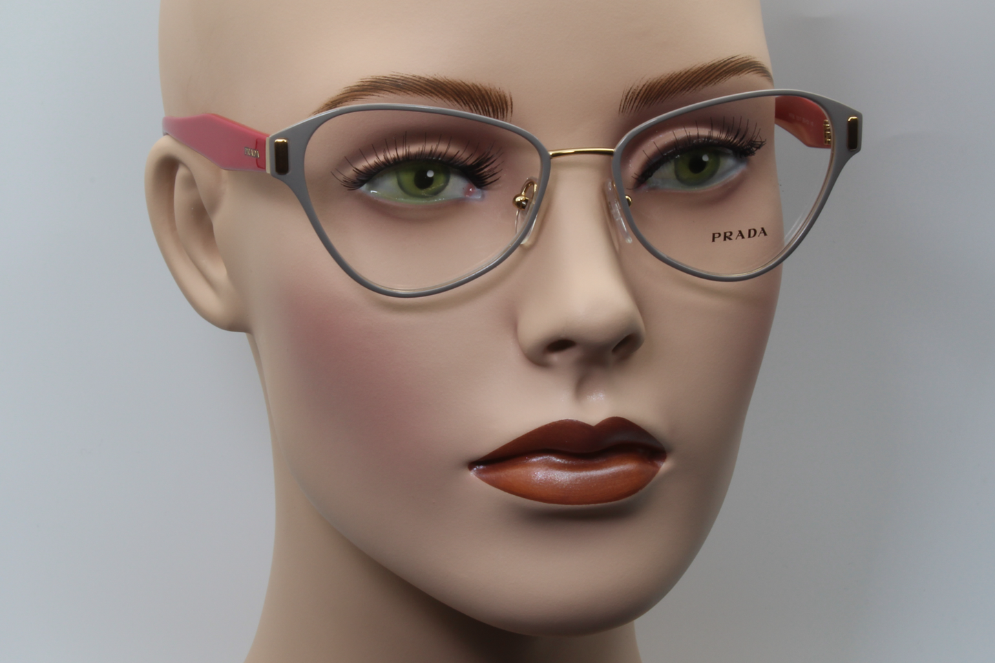 Prada VPR58U Female Cat Eye Glasses Frame Grey, Pink 53mm