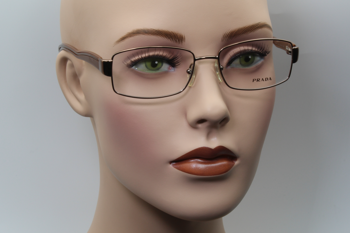 Prada VPR58M Female Rectangular Glasses Frame Brown/Bronze 53mm