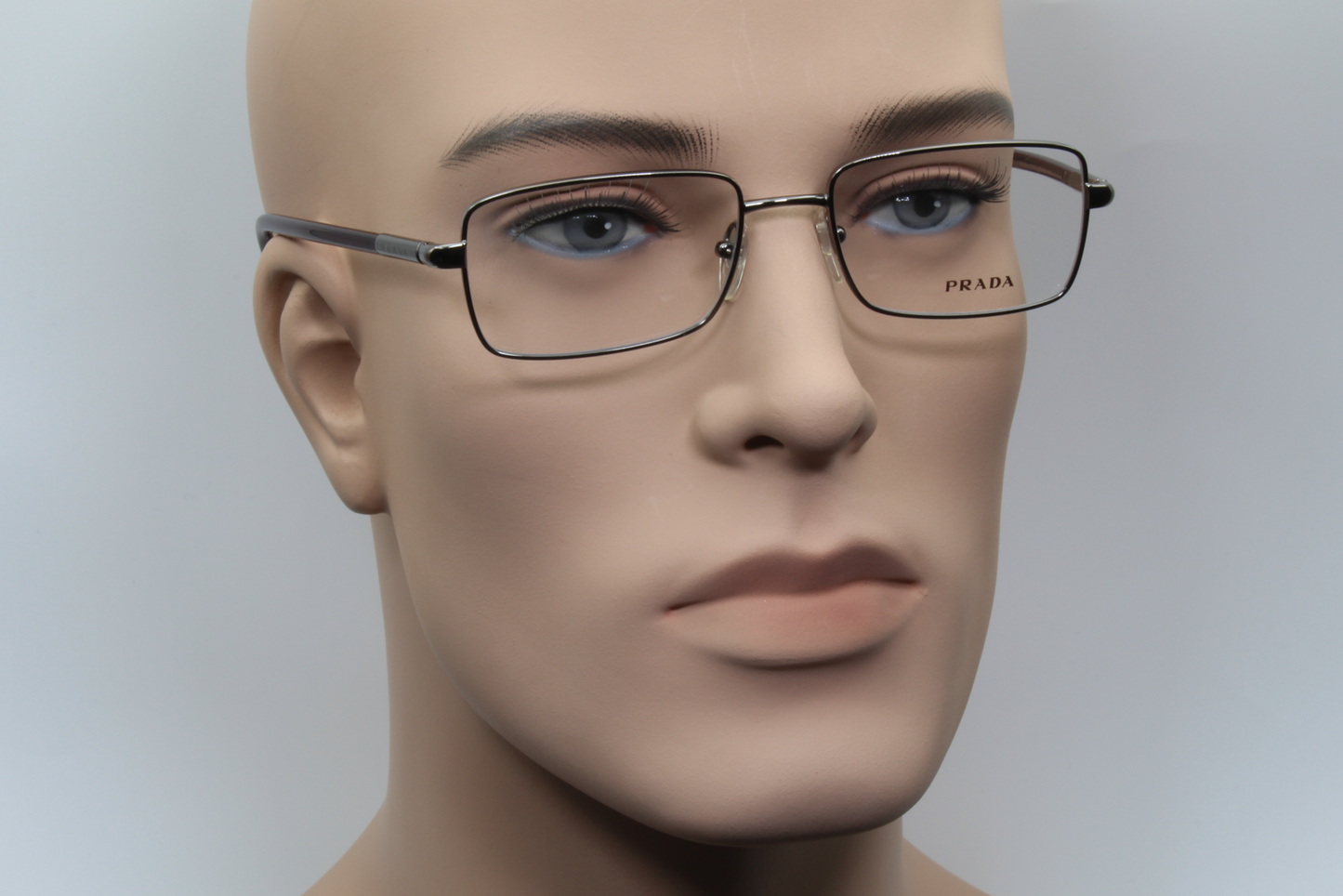 Prada VPR63M Unisex Rectangular Glasses Frame Gunmetal, Red 52mm