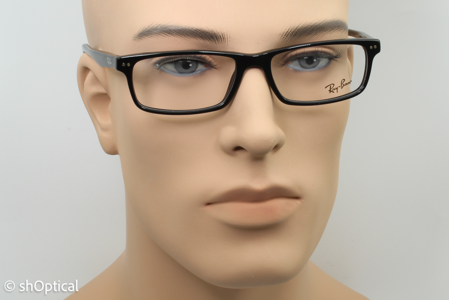 Rayban RB5277 Unisex Rectangular Glasses Frame Shiny Black 54mm