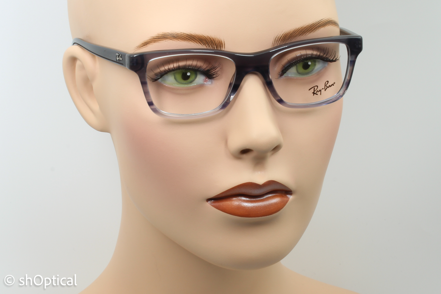 Rayban-J RB1536 Female Square Glasses Frame Grey Blue 46mm