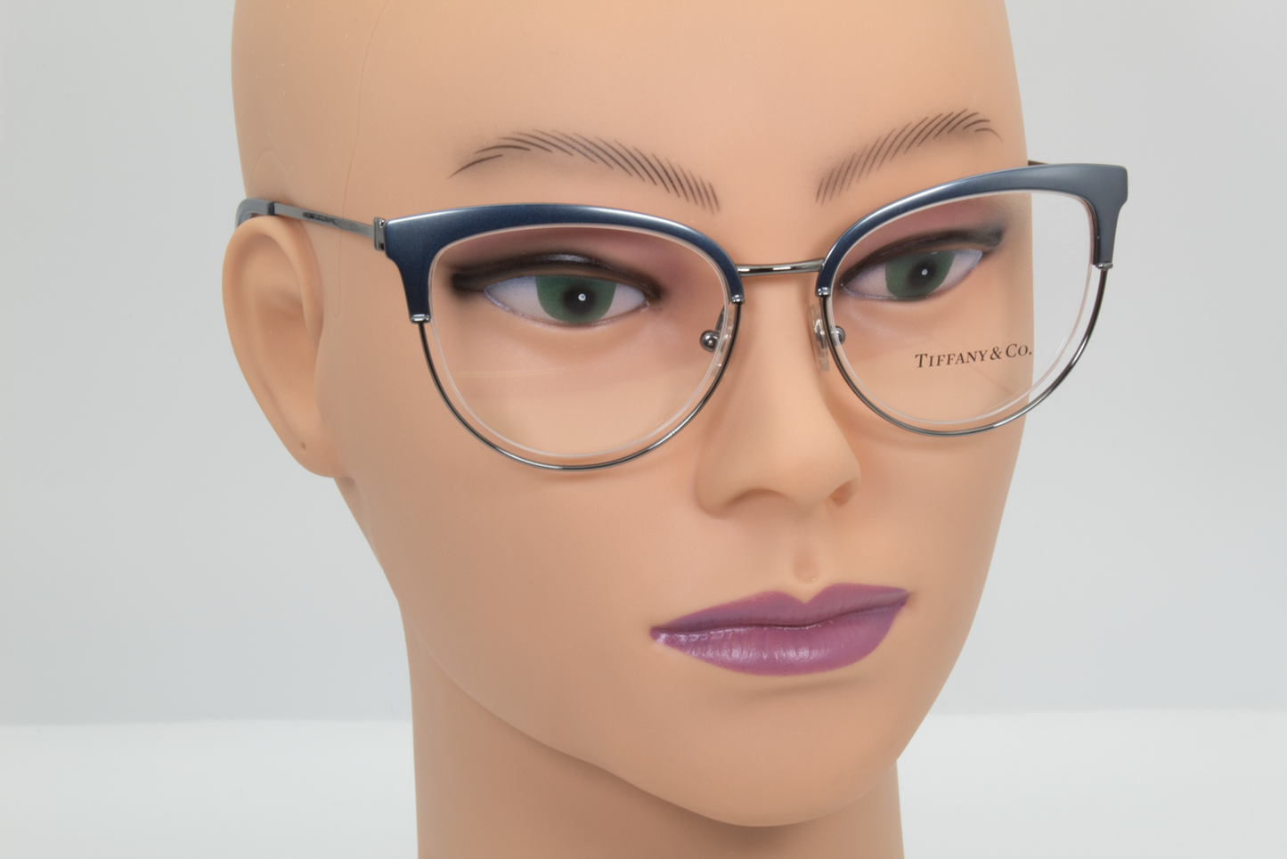 Tiffany & Co TF1132 Female Cat Eye Glasses Frame Matte Blue 51mm