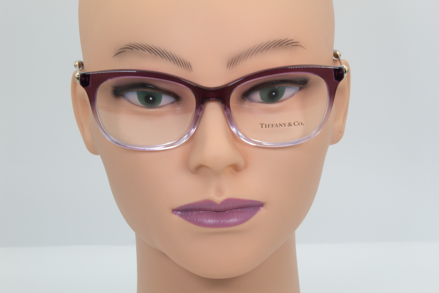 Tiffany & Co TF2157 Female Square Glasses Frame Transparent Purple Grad Lilac 52mm