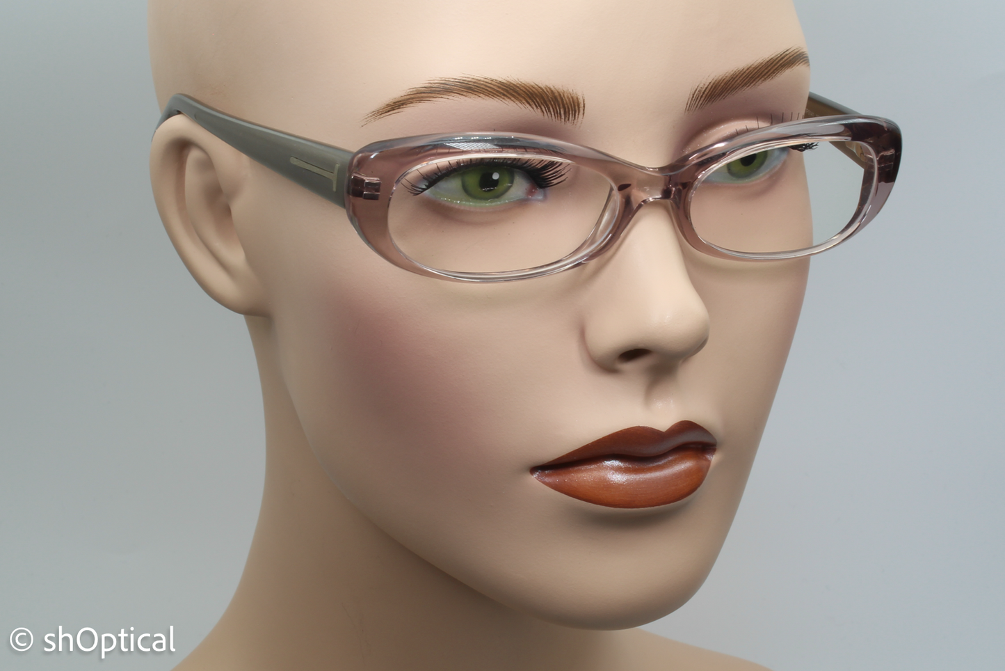 Tom Ford TF5141 Female Cat Eye Glasses Frame Transparent Faded Pink 53mm