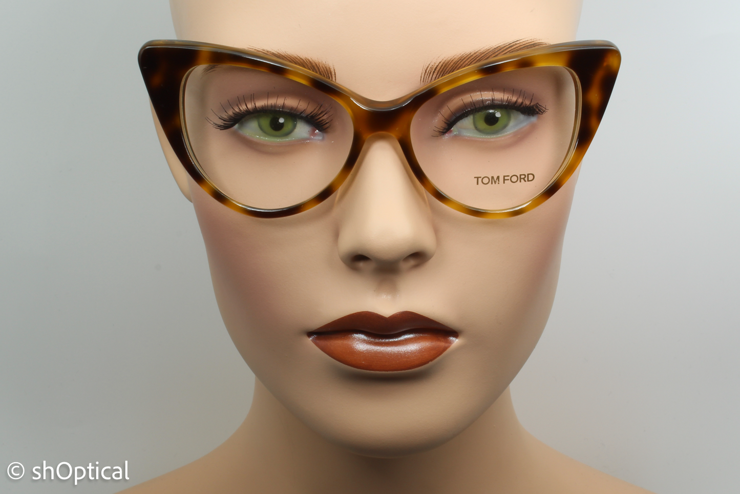 Tom Ford TF5224 Female Cat Eye Glasses Frame Tortoiseshell 55mm