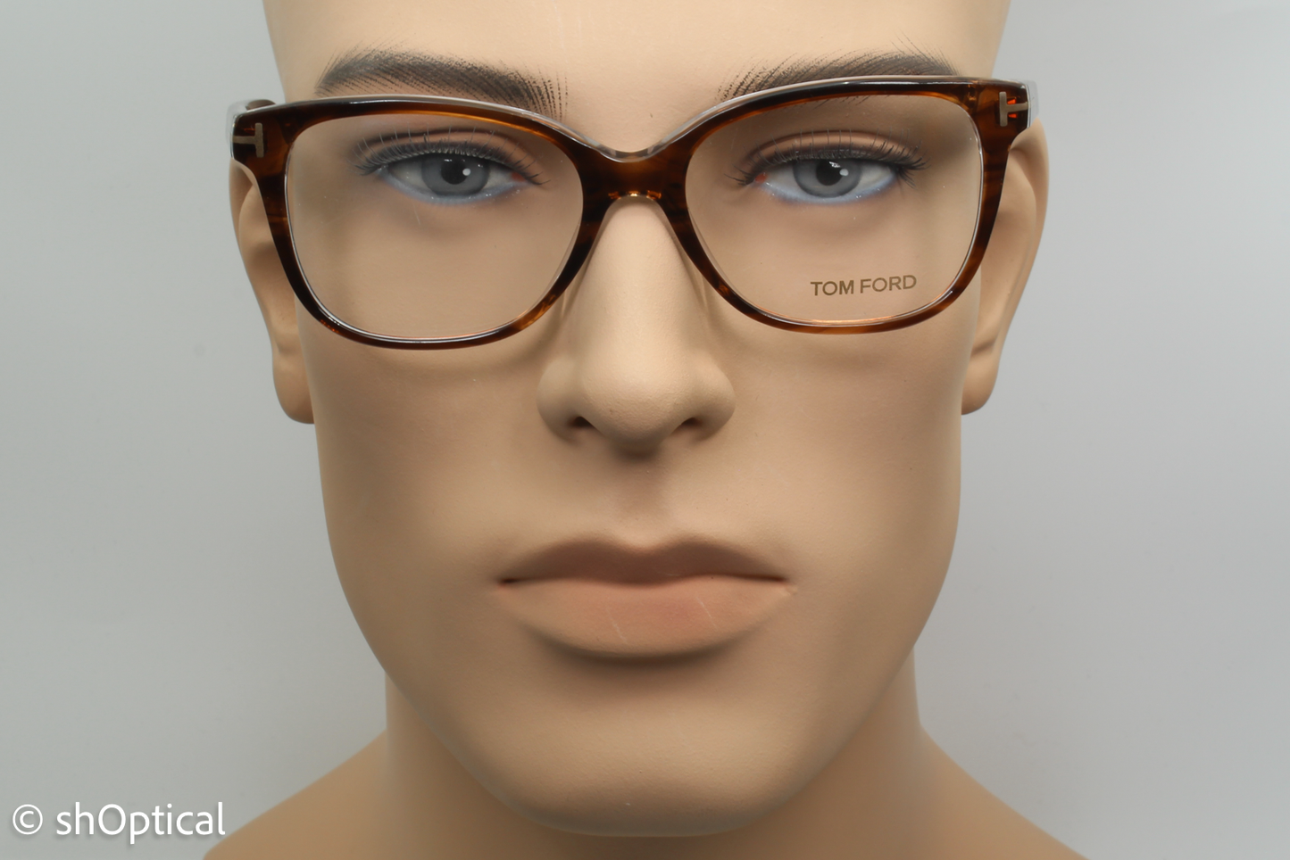 Tom Ford TF5233 Unisex Rectangular Glasses Frame Havana 53mm