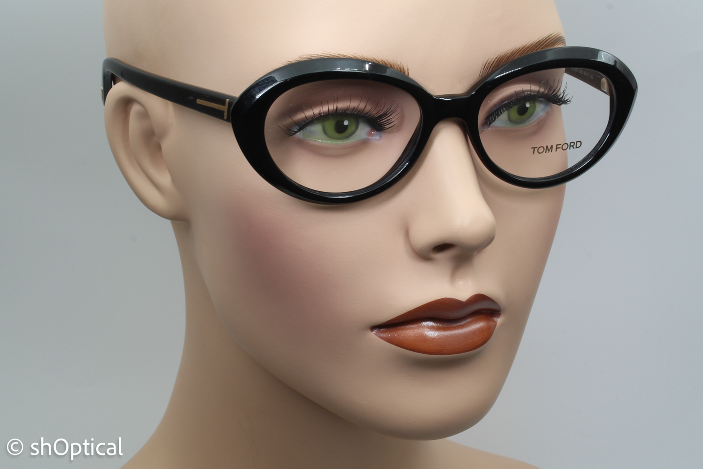 Tom Ford TF5251 Female Oval Glasses Frame Black 51mm