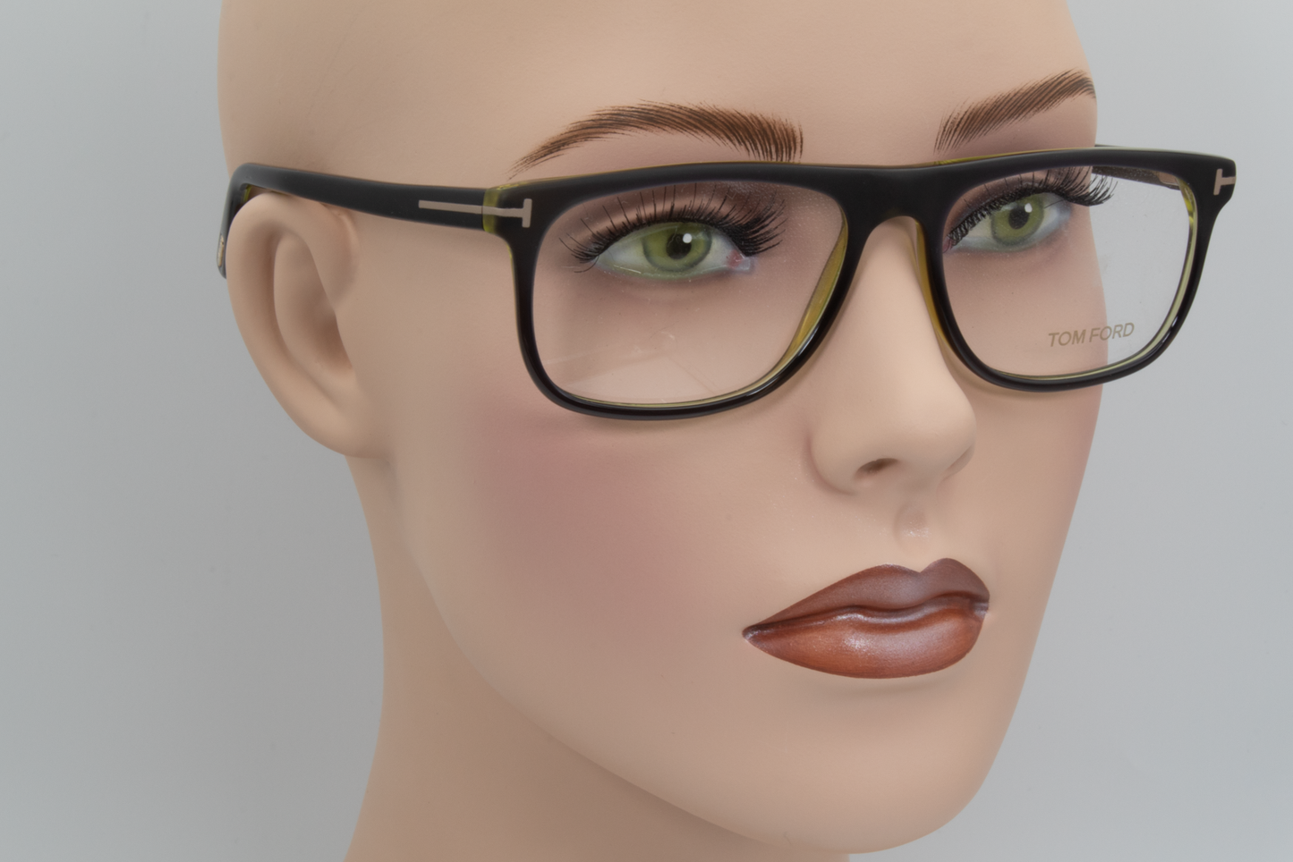 Tom Ford TF5303 Unisex Rectangular Glasses Frame Dark Green 55mm