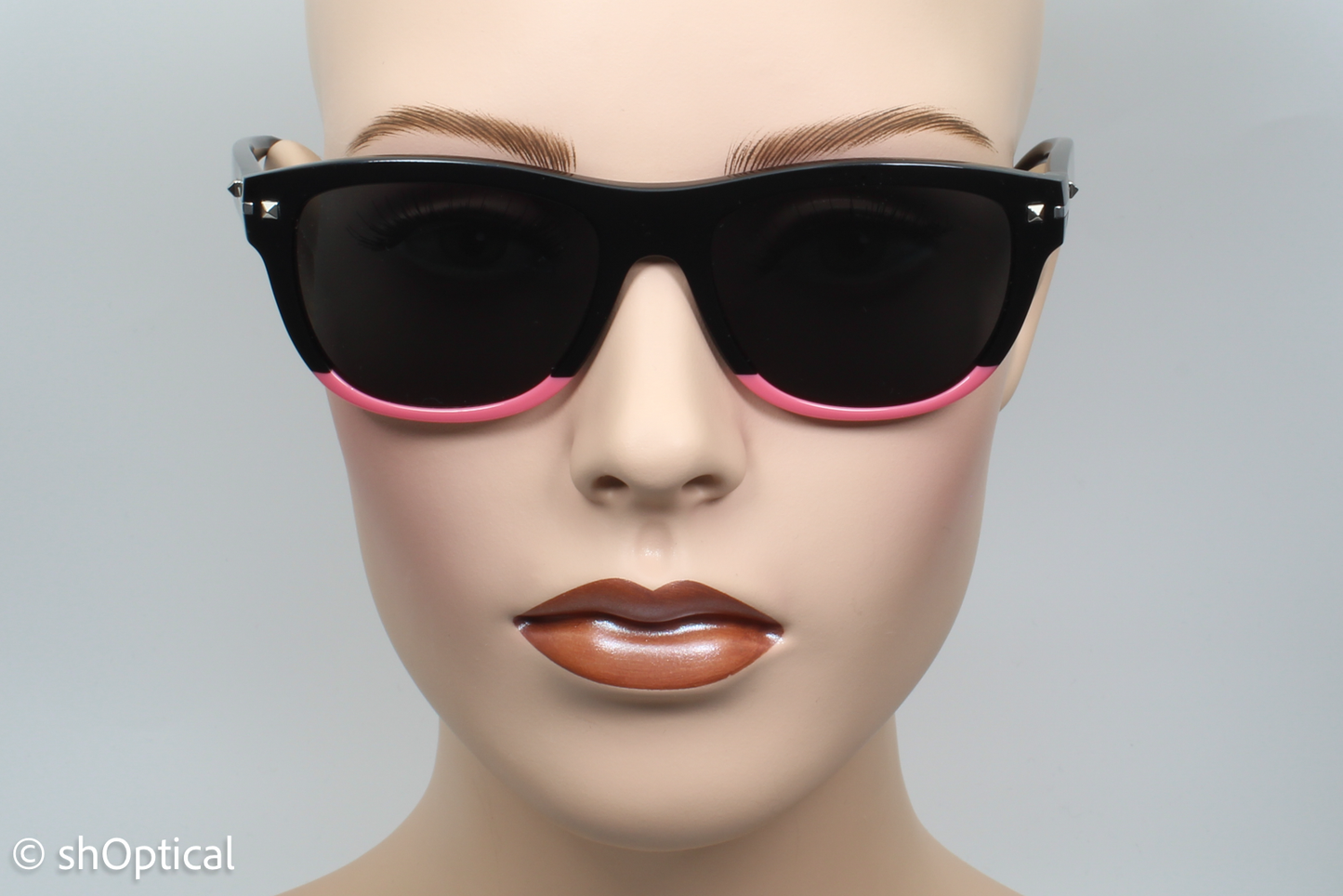 Valentino VA4019 5015/87 Womens Full Rim Sunglasses Black & Pink 53mm