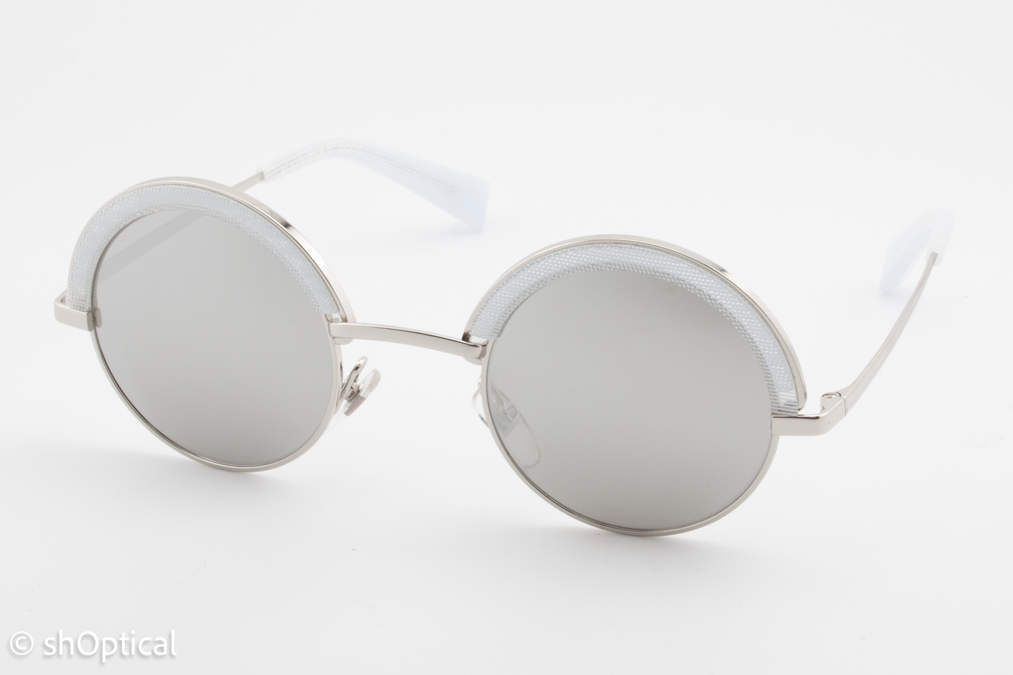 Alain Mikli A04003 2102/6G Womens Full Rim Sunglasses Silver 46mm