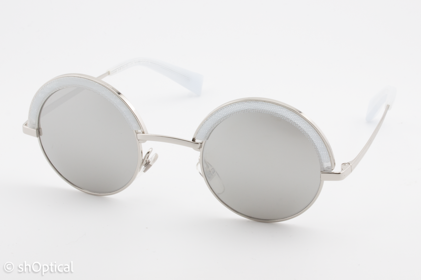 Alain Mikli A04003 2102/6G Womens Full Rim Sunglasses Silver 46mm