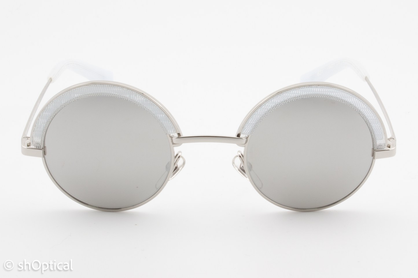 Alain Mikli A04003 2102/6G Womens Full Rim Sunglasses Silver 46mm