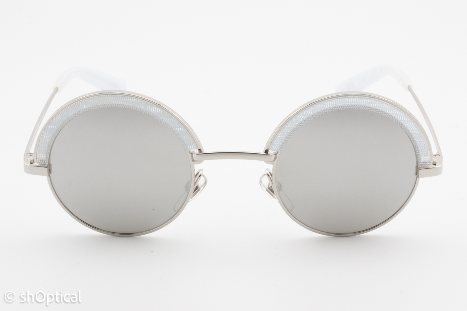 Alain Mikli A04003 2102/6G Womens Full Rim Sunglasses Silver 46mm