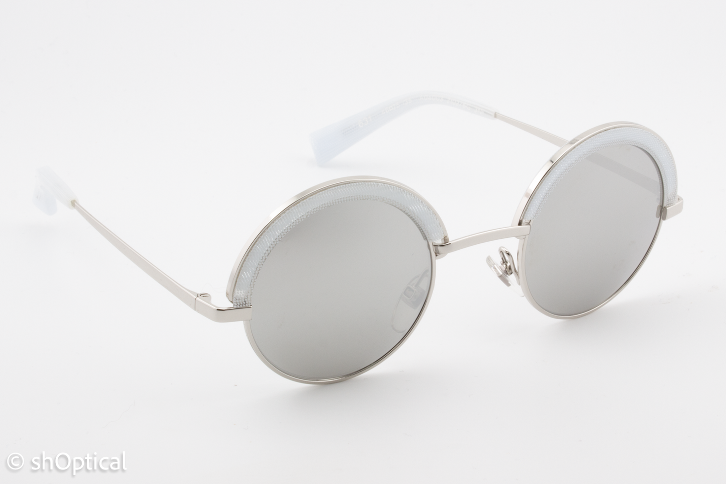 Alain Mikli A04003 2102/6G Womens Full Rim Sunglasses Silver 46mm