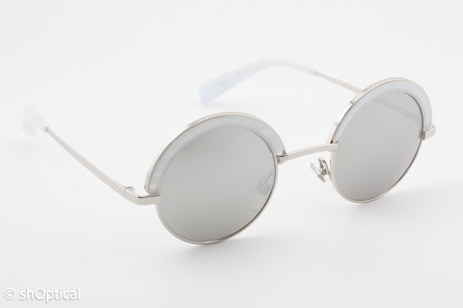 Alain Mikli A04003 2102/6G Womens Full Rim Sunglasses Silver 46mm