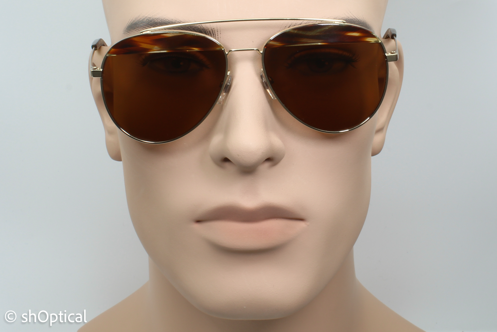 Alain Mikli PAON A04004 002/73 Unisex Full Rim Sunglasses Gold 58mm