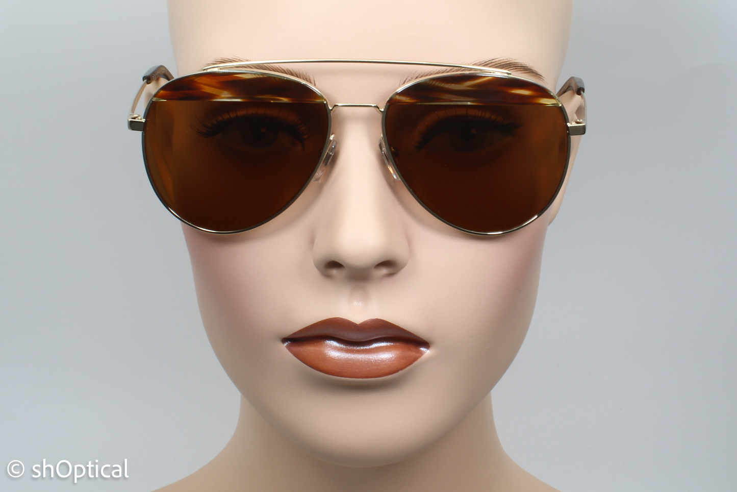 Alain Mikli PAON A04004 002/73 Unisex Full Rim Sunglasses Gold 58mm