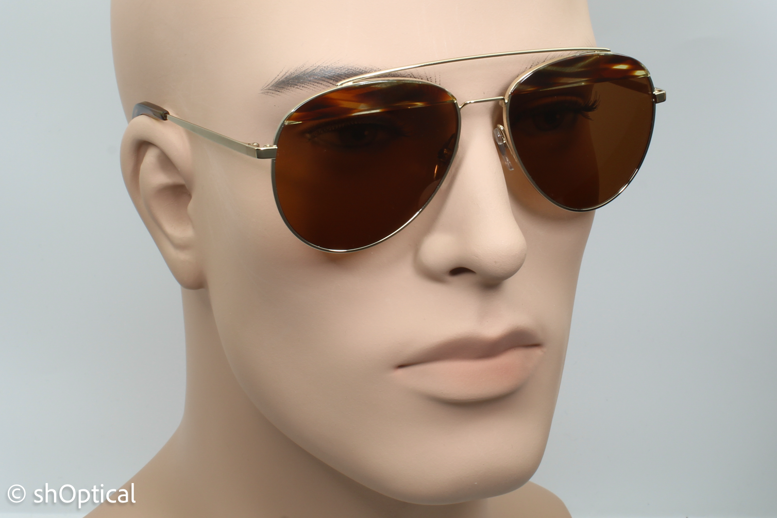 Alain Mikli PAON A04004 002/73 Unisex Full Rim Sunglasses Gold 58mm